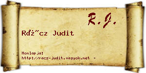 Rácz Judit névjegykártya